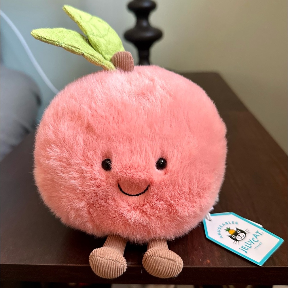 Jellycat Amuseables Peach plush toy, BNWT, authentic